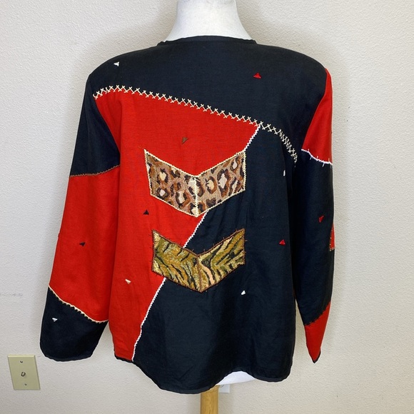 Vintage Wearable Art Blazer by Indigo Moon Large - Picture 7 of 14